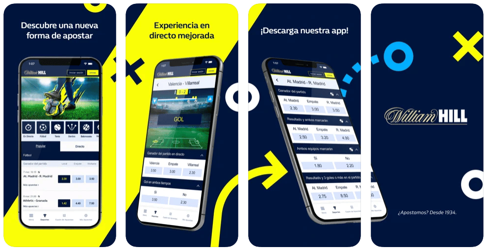 William Hill en dispositivos m&oacute;viles