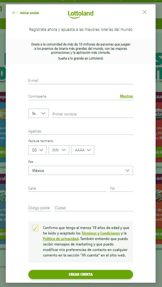 lottoland registro