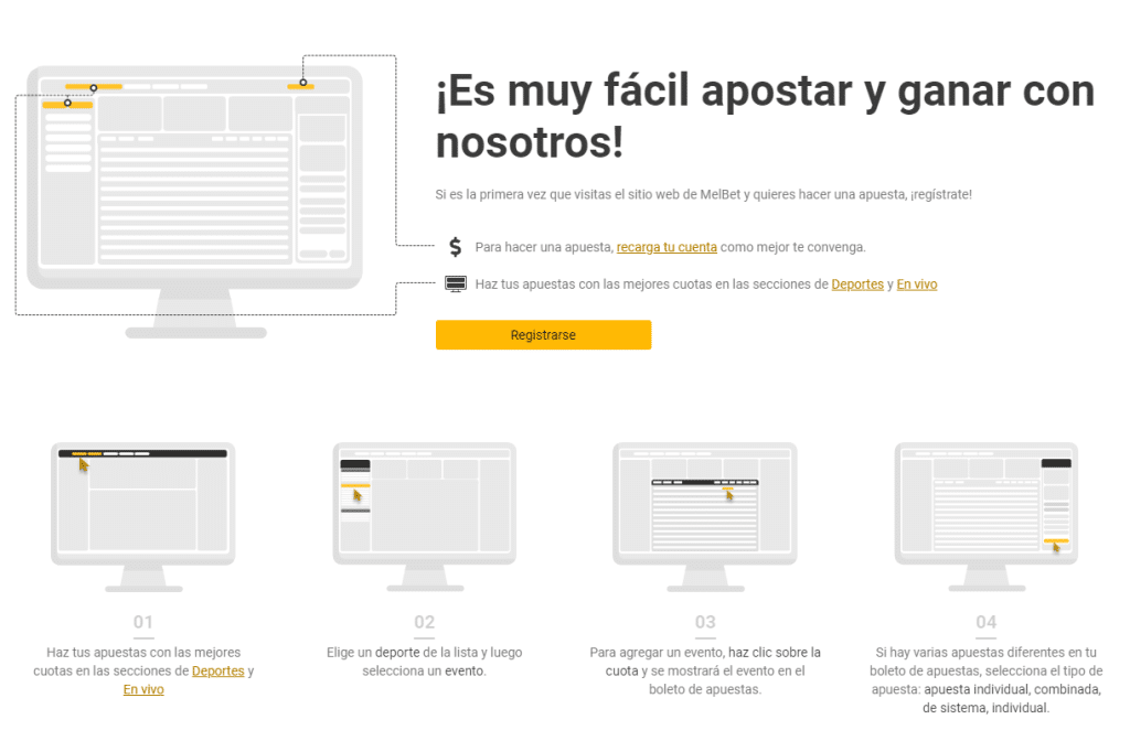 Proceso de registro Melbet MX